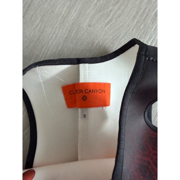 CLOVER CANYON Multicolor Scuba Style Cocktail Dress Size Small - Picture 6 of 10